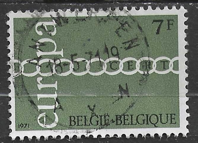 Belgique 1971 - Yvert/OBP 1579 - Europe - 7 F. (ST), Timbres & Monnaies, Envoi, Affranchi, Oblitéré, Europe