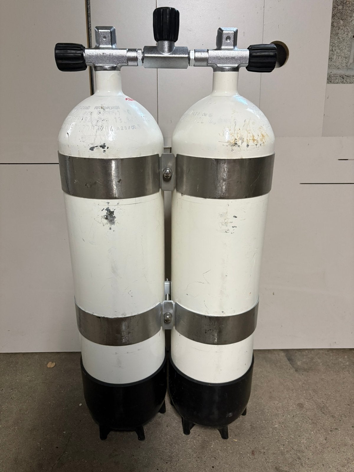 Bi bouteille 2x12L oxyclean, Enlèvement, Utilisé, Bouteille de plongée