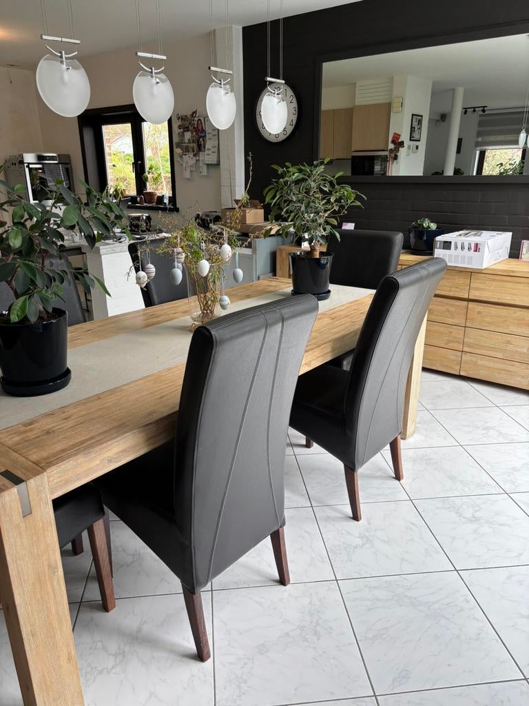 Zes stoelen, Enlèvement, Utilisé, Brun, Tijdloos.
