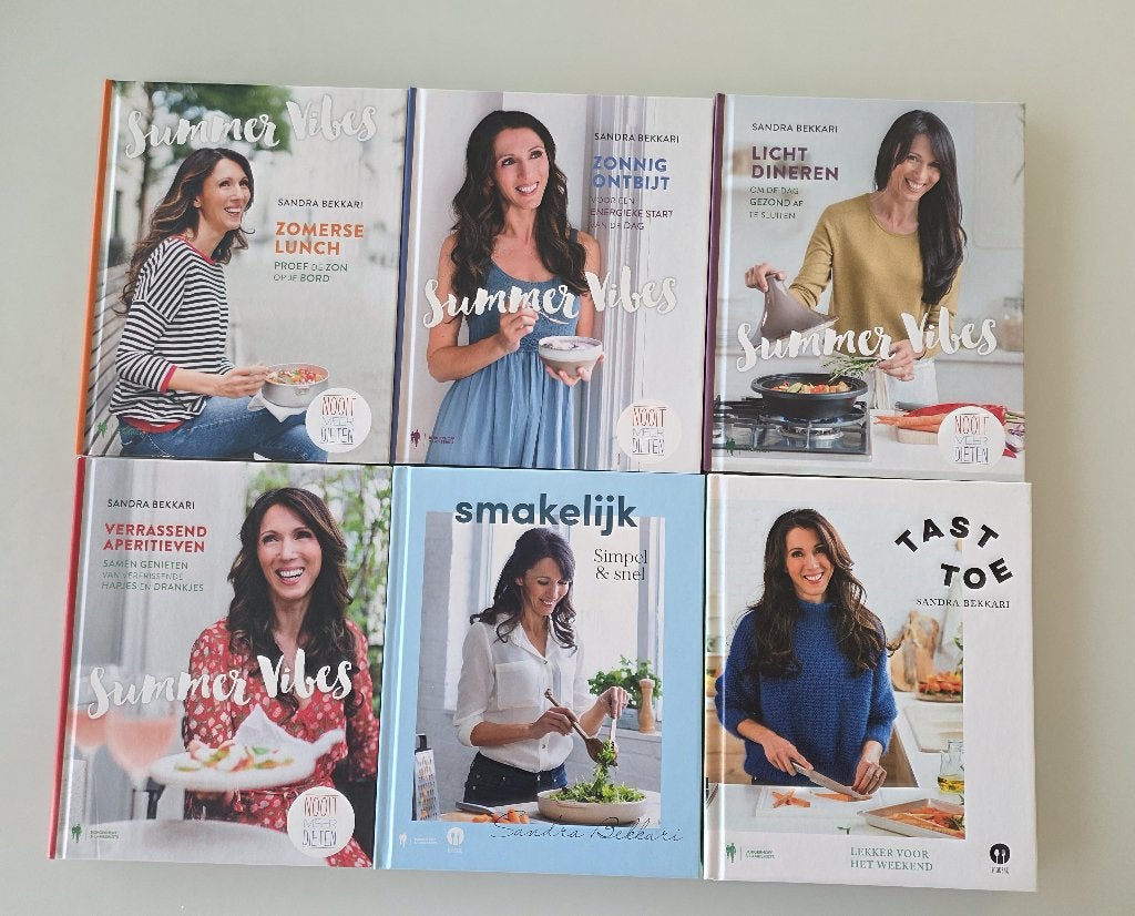 6 Sandra Bekkari kookboeken, Ophalen of Verzenden