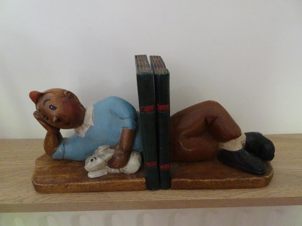 Houten boekensteun Kuifje en Sneeuw, Verzamelen, Ophalen of Verzenden, Gebruikt, Overige typen