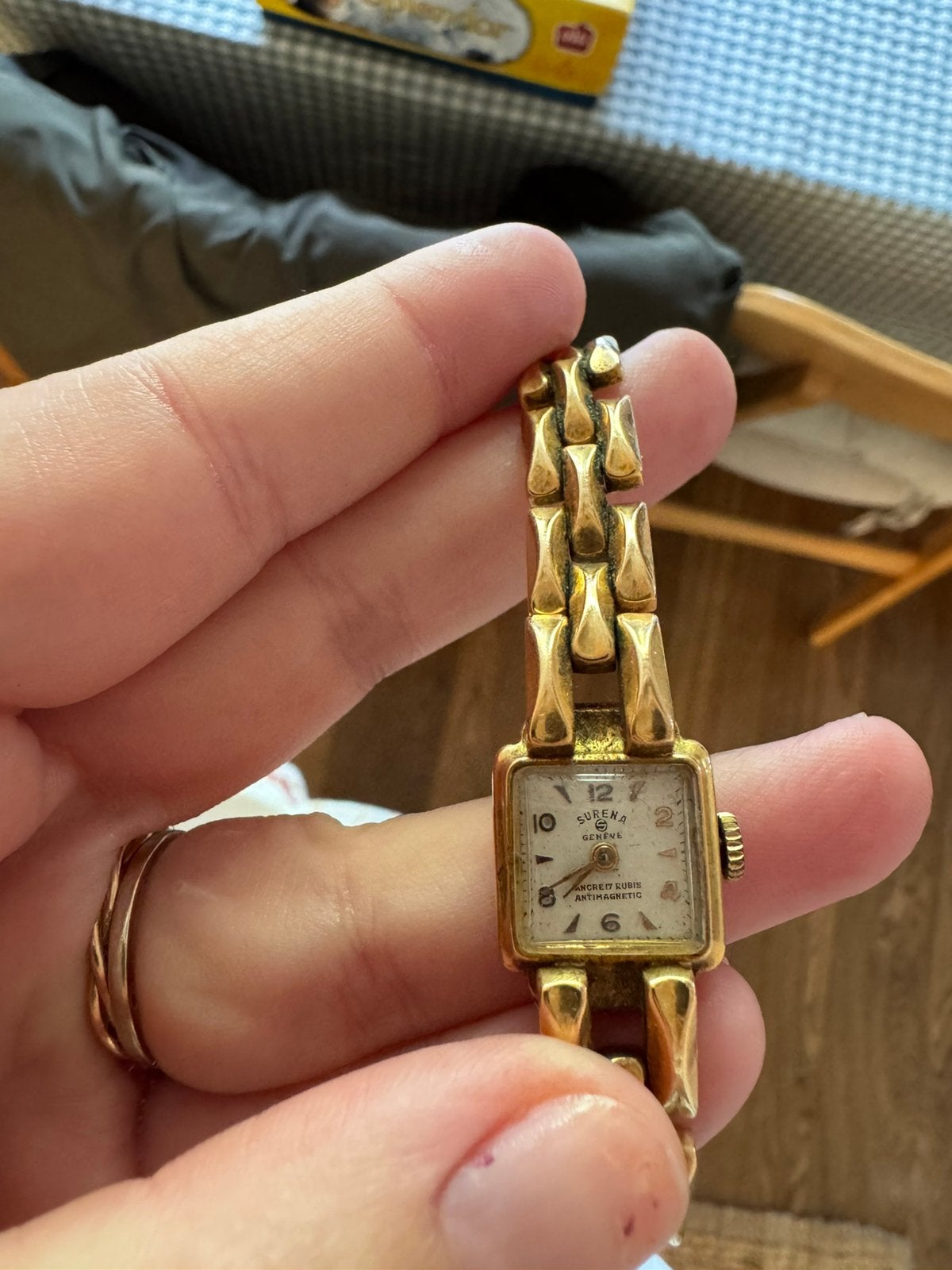 Montre en or 18 Karat vintage, Enlèvement, Utilisé, Or, Or