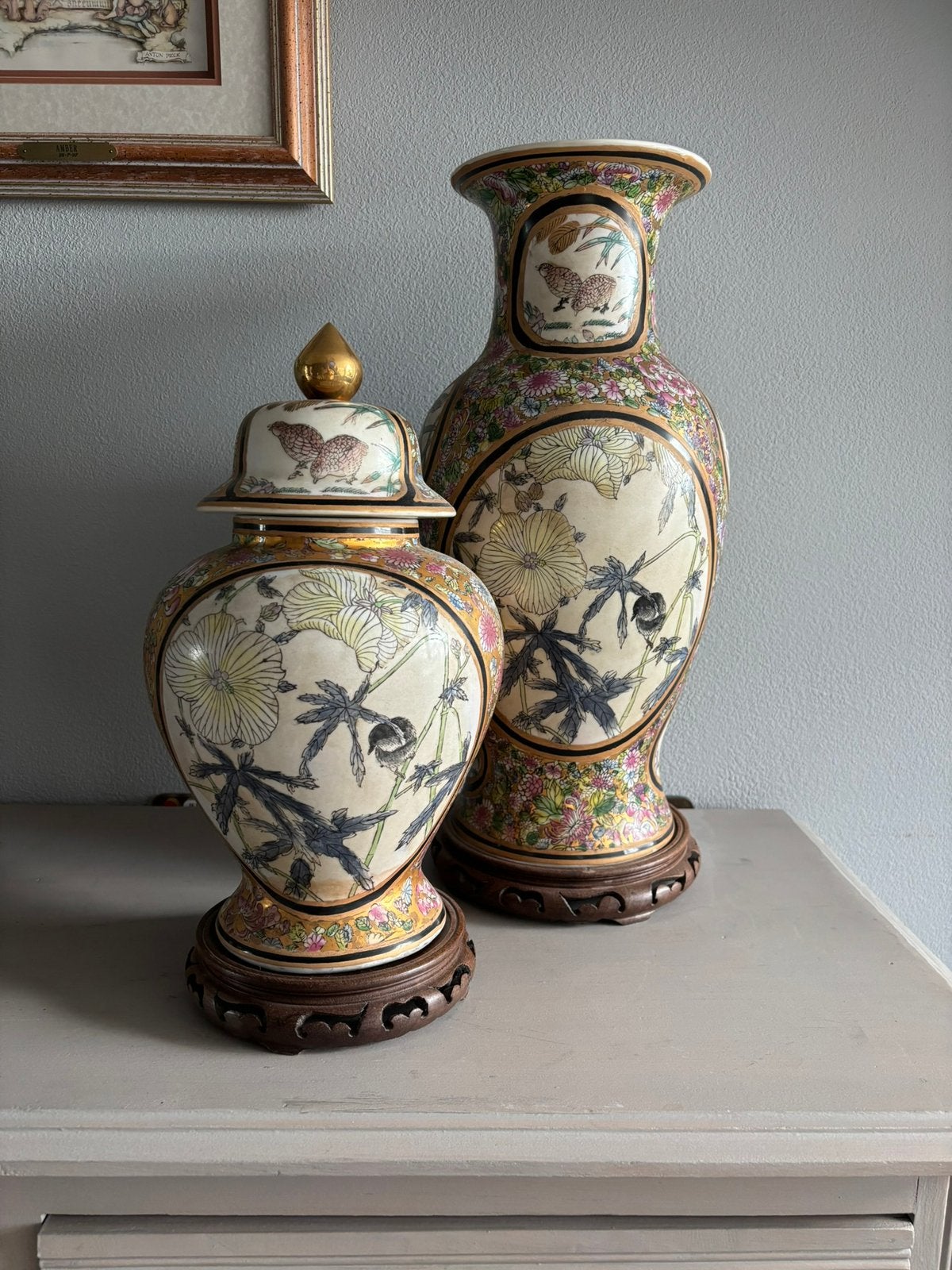 Set van 2 chinese vazen, Antiek en Kunst, Ophalen