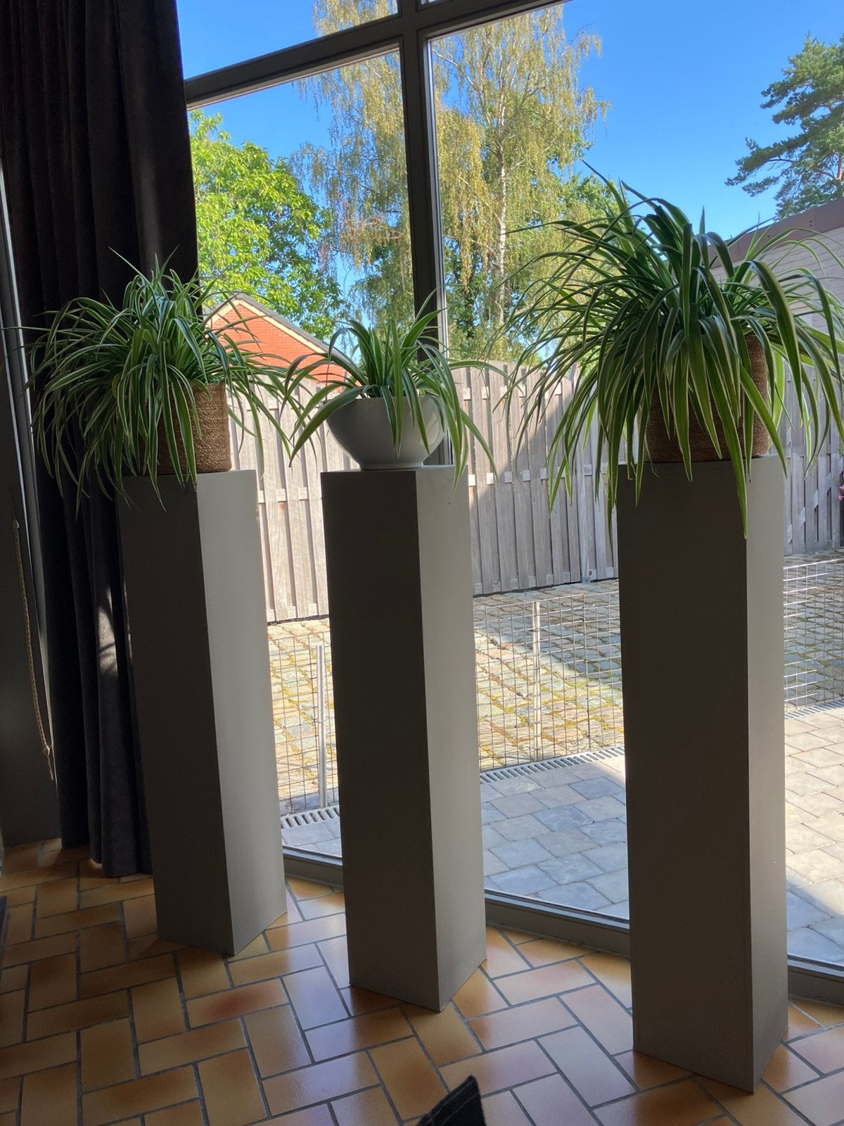3 zuilen in taupe kleur, Huis en Inrichting, Woonaccessoires | Zuilen en Pilaren, Ophalen, Zo goed als nieuw