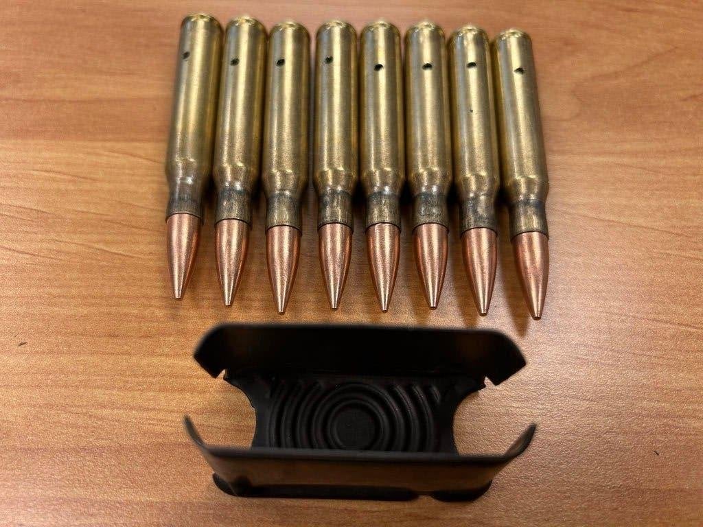 WWII - clip de GARAND garni avec cartouches inertes, Collections, Enlèvement ou Envoi, Autres, Autres types
