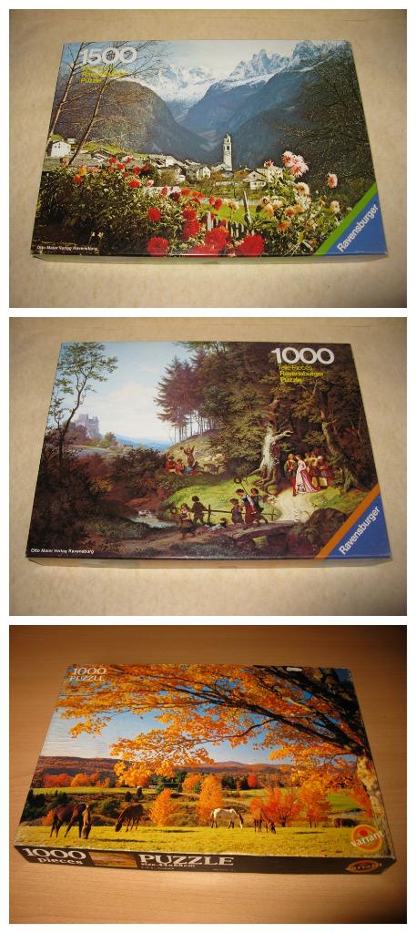 RAVENSBURGER : 3 puzzles complets, Enlèvement ou Envoi, 500 à 1500 pièces, Utilisé, Puzzle
