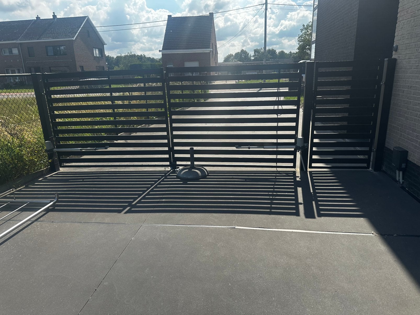 draaipoort oprit met looppoort, Jardin & Terrasse, Clôtures de jardin, Comme neuf, Aluminium, Enlèvement