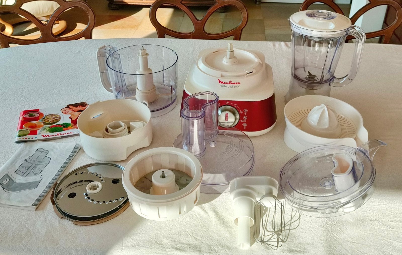 Foodprocessor Moulinex Masterchef 8000, Ophalen, 1 tot 2 liter, 3 snelheden of meer, Zo goed als nieuw