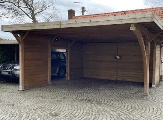 HALFOPEN DUBBELE CARPORT XXL (7 x 6!!) - ALS NIEUW, Tuin en Terras, Overkappingen, Zo goed als nieuw, Carport, Ophalen