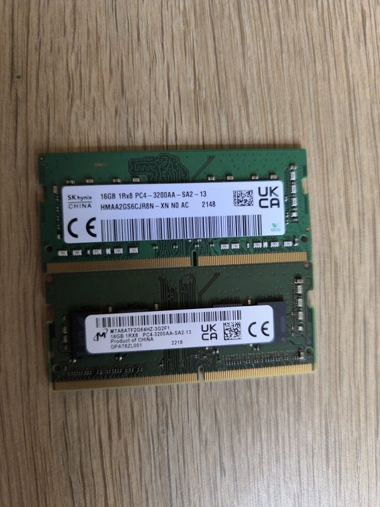 16 GB DDR4-modules (3200 MHz), Computers en Software, RAM geheugen, Ophalen, Gebruikt, DDR4, Laptop
