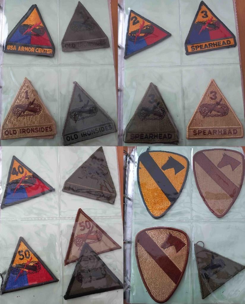 GRAND LOT D'ÉCUSSONS DE L'US ARMY + DE 400 PIÈCES PATCHES, Collections, Enlèvement ou Envoi, Armée de terre, Emblème ou Badge