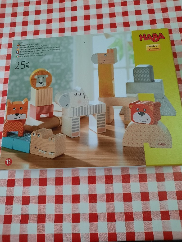 Haba bouwstenen , dierenparade, 25 stks, Ophalen, Zo goed als nieuw