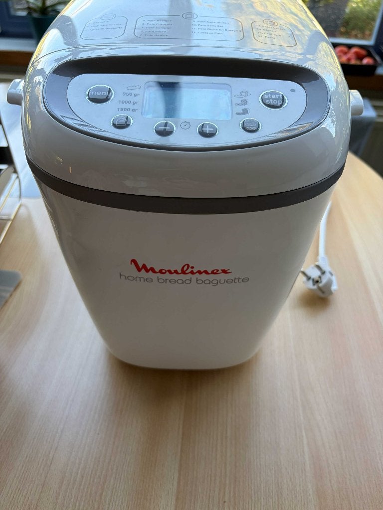 Broodbakmachine Moulinex, Elektronische apparatuur, Gebruikt, 1200 tot 1600 gram deeg, Kijkvenster, Ophalen