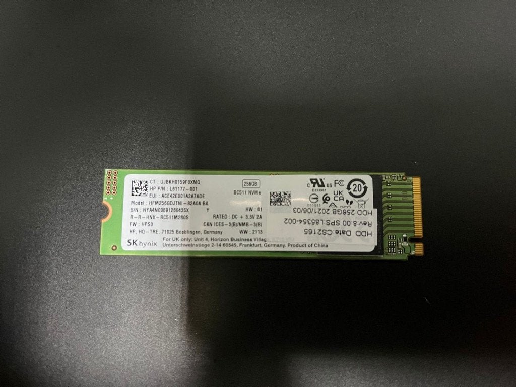 256Gb SSD Hynix BC511 BC711 NVMe M.2 Type 2280 Gen 3x4, Intern, Gebruikt, SSD, Ophalen of Verzenden