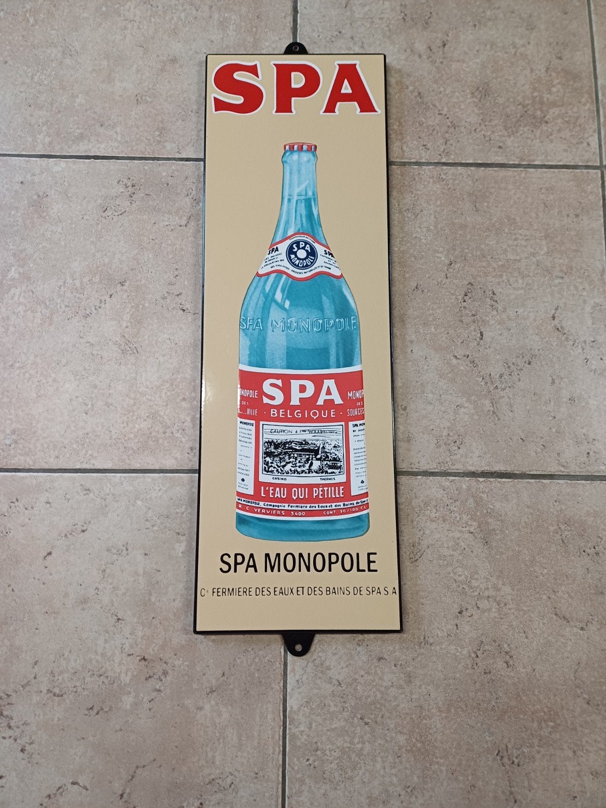 Emaille reclame spa, Ophalen of Verzenden