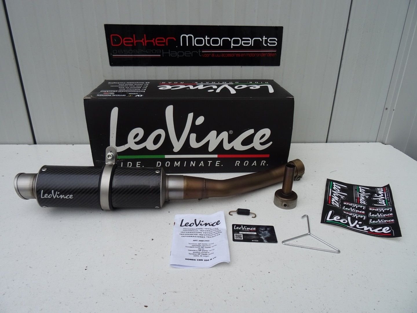 Leovince GP Corsa Carbon Demper Honda CBR250R 2011-2012-2013, Motoren, Ophalen of Verzenden, -, -, -