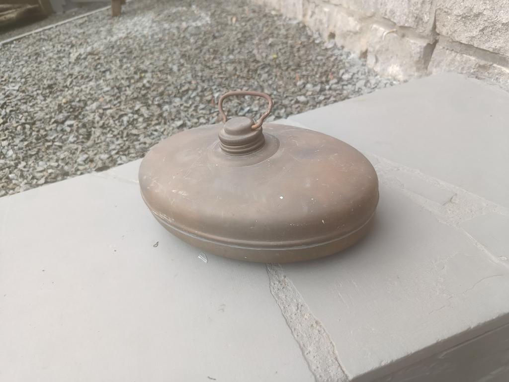 Zeer oude koperen/metalen Warmwaterkruik/ bedverwarmer, Ophalen