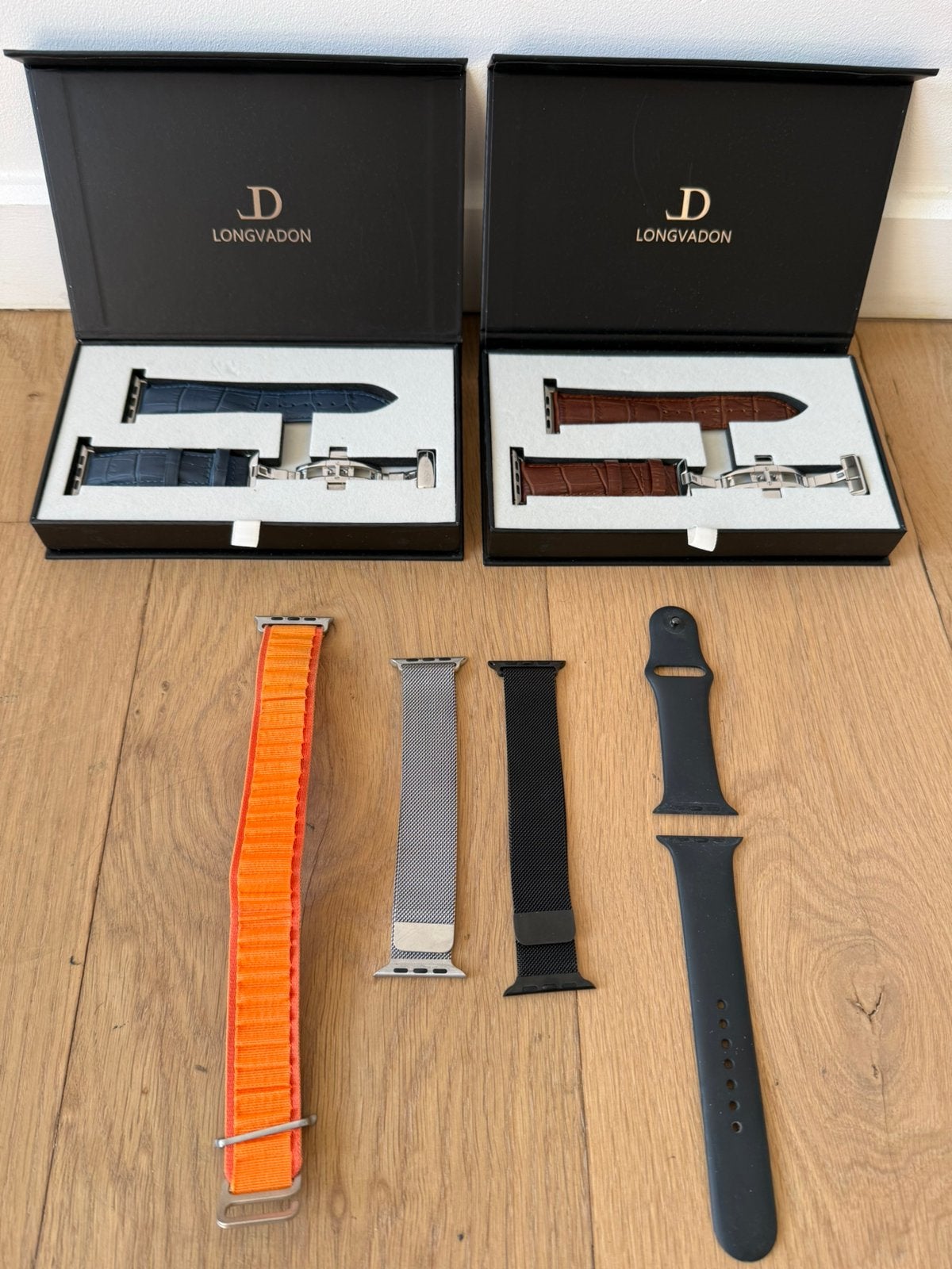 Partij bandjes Apple Watch, Handtassen en Accessoires, Smartwatches, Zo goed als nieuw, Zilver, Ophalen