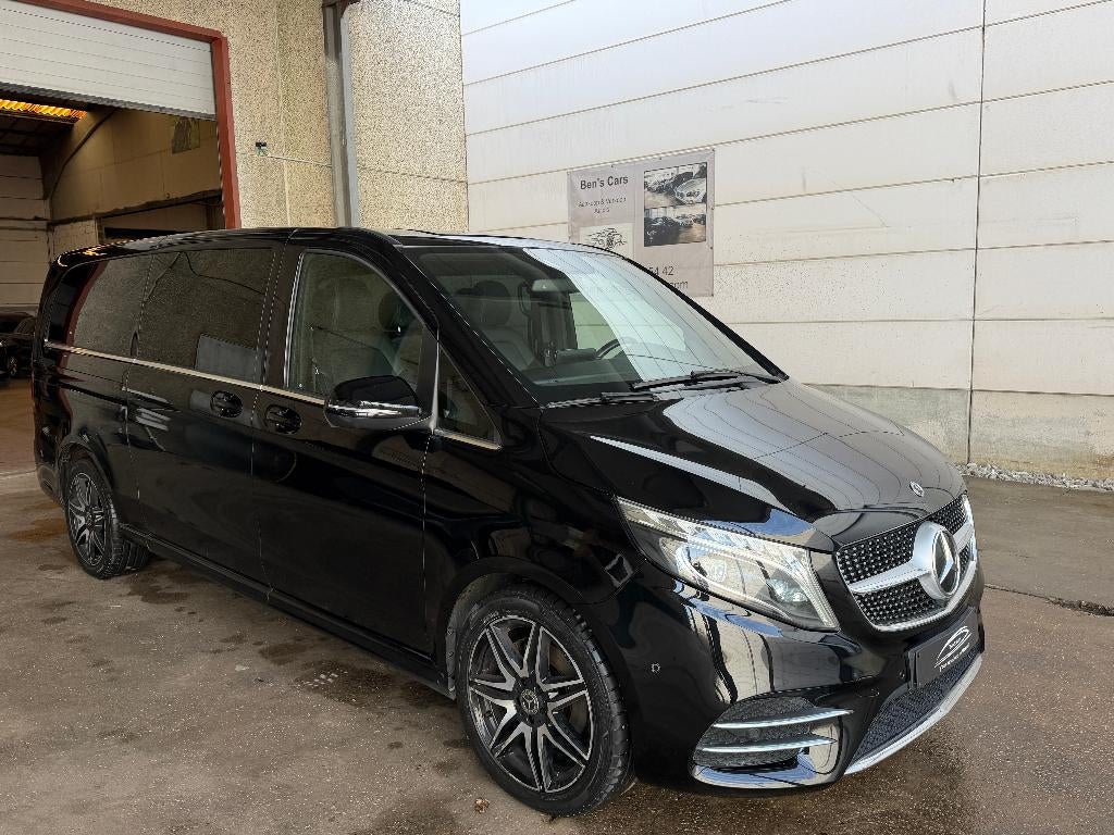 Mercedes-Benz V250 L3 - Extra Lang 8 Zit *FULL OPTION *, Auto's, Mercedes-Benz, Automaat, 4 cilinders, Zwart, Leder