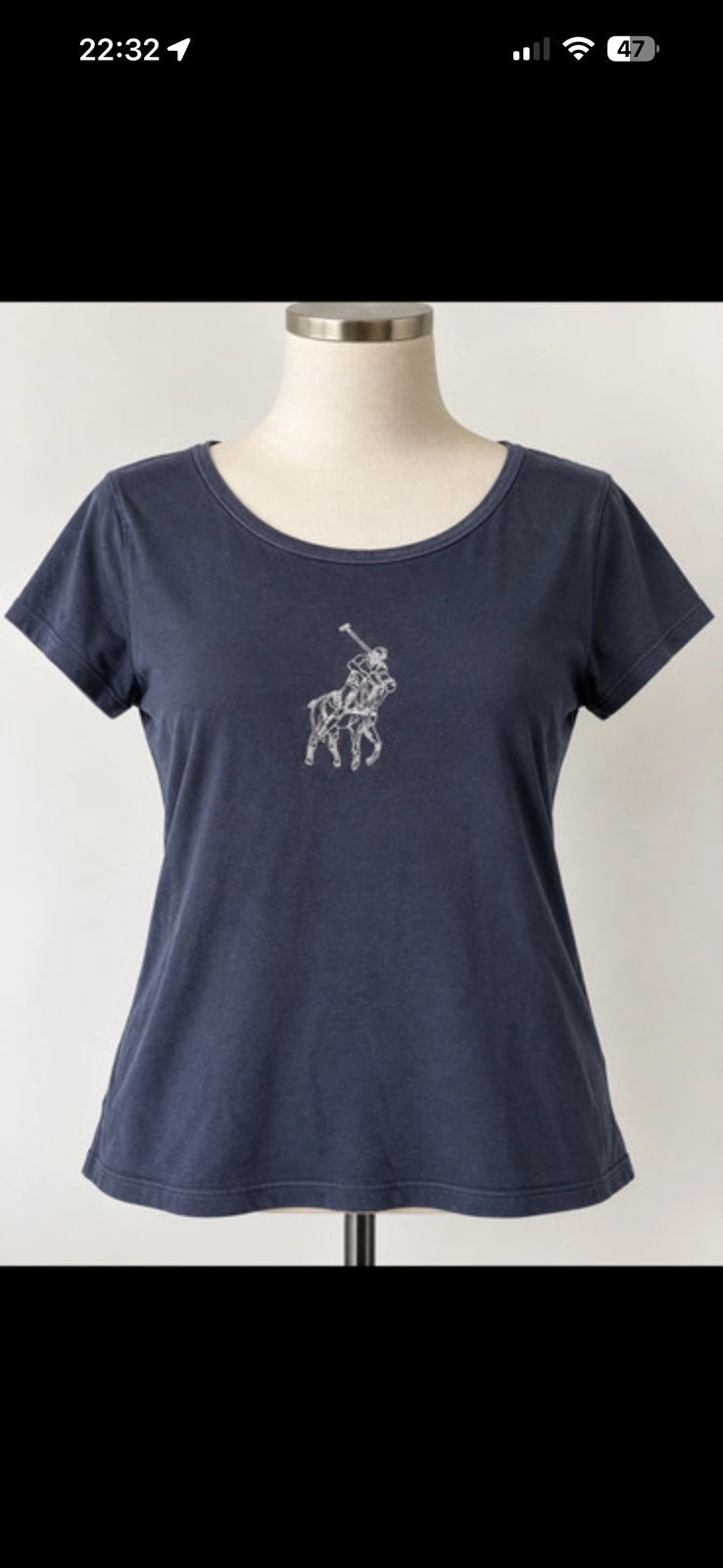 Dames T-shirt Ralph Lauren – Blauw, Ophalen of Verzenden, Zo goed als nieuw, Maat 38/40 (M), Blauw
