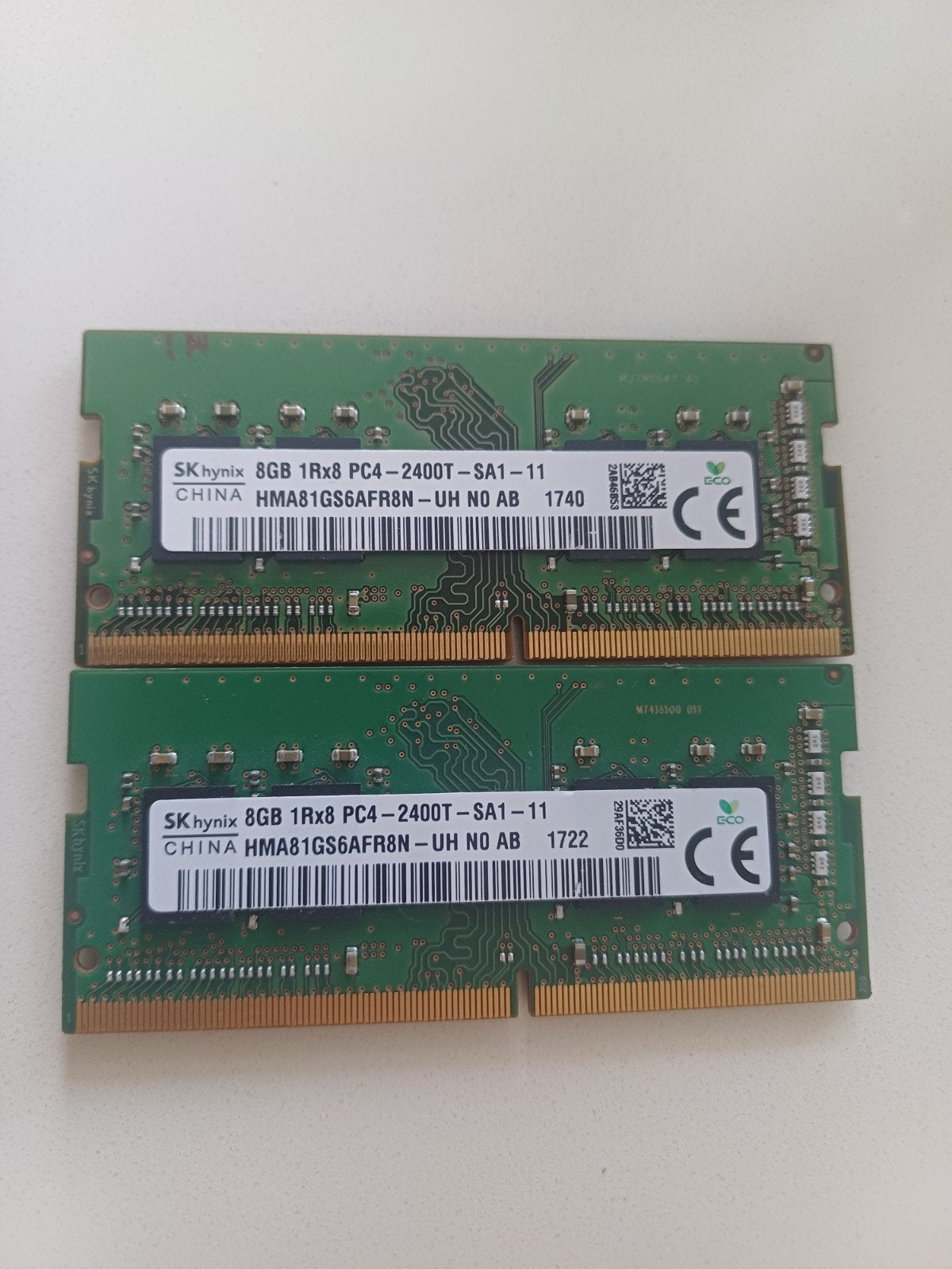 8GB 1Rx8 pc4  2400T, Computers en Software, RAM geheugen, Ophalen of Verzenden