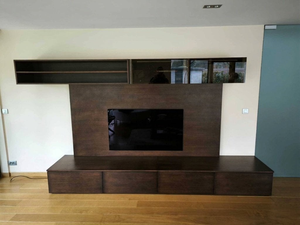Groot, kwalitatief TV Meubel, Huis en Inrichting, Ophalen, Overige materialen, Zo goed als nieuw, 200 cm of meer