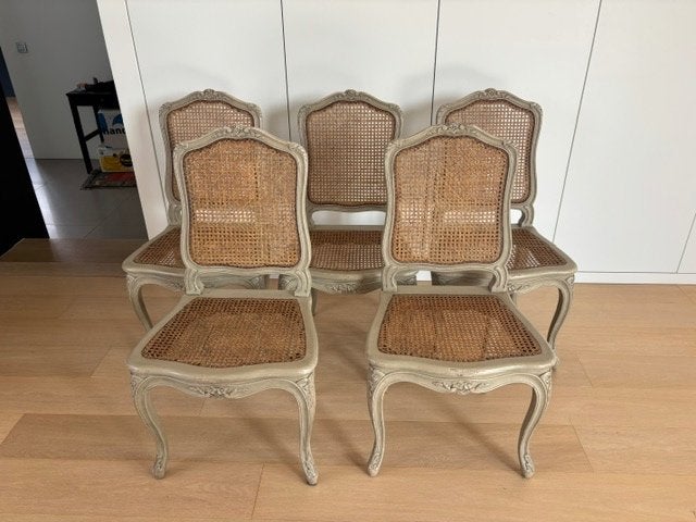 5x Chaises, Maison & Meubles, Gris, Enlèvement, Cinq, Six Chaises ou plus, Utilisé