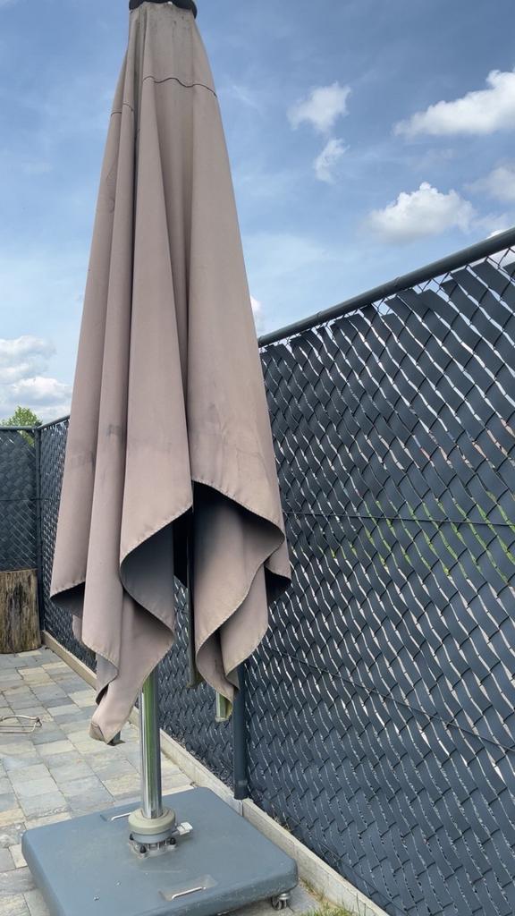 Tuinparasol ( KAPOT!), Tuin en Terras, Ophalen, Verstelbaar, Gebruikt, Overige typen