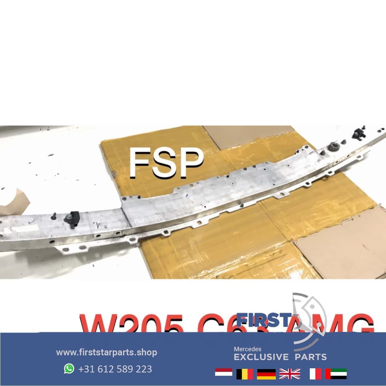 W205 C205 C63 AMG BUMPER BALK Mercedes C Klasse 63 VOORBUMPE, Utilisé, -, -, Enlèvement ou Envoi