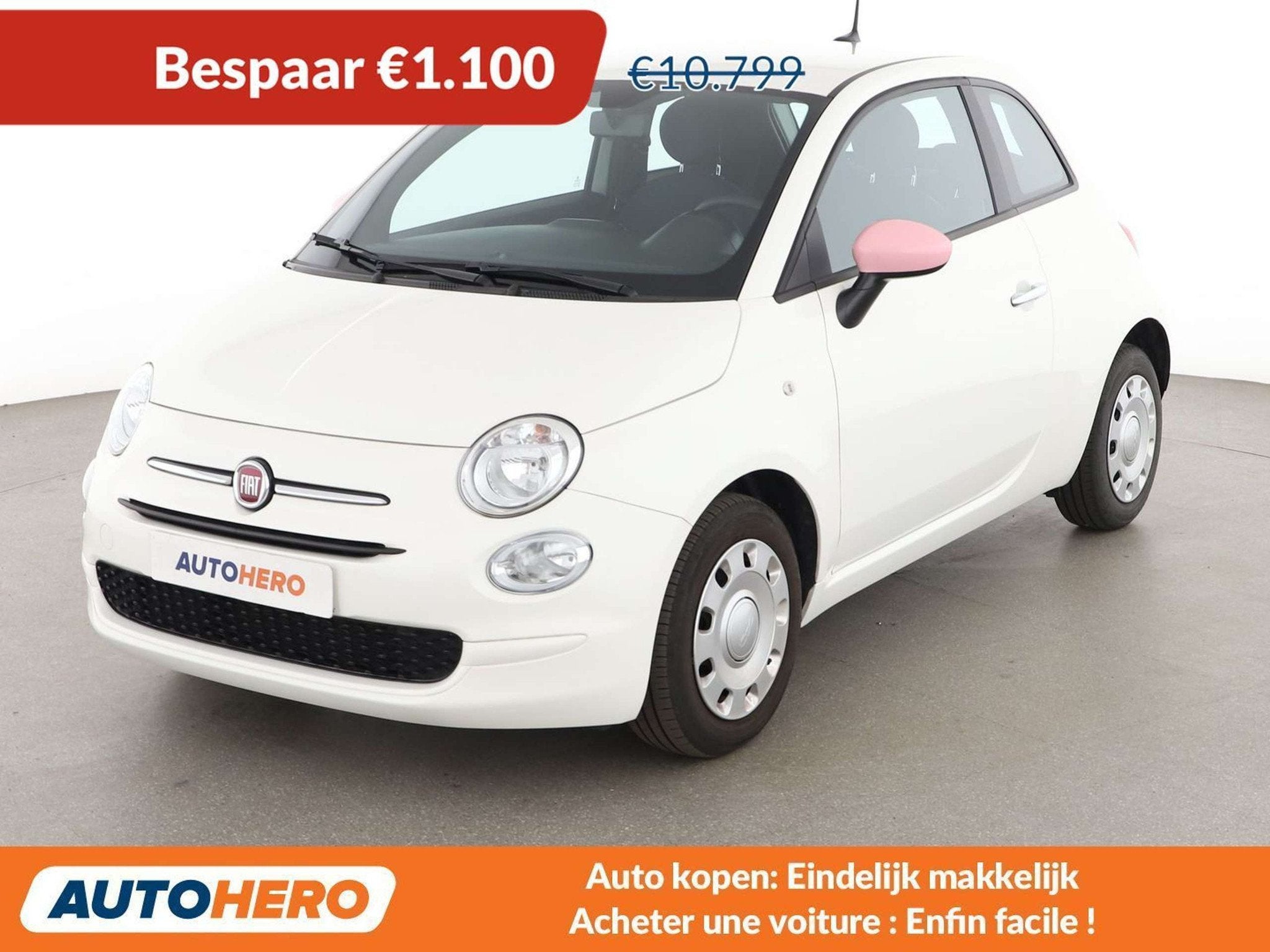 Fiat 500 1.0 Mild-Hybrid Cult (bj 2022), Auto's, Voorwielaandrijving, 4 zetels, Stof, Gebruikt