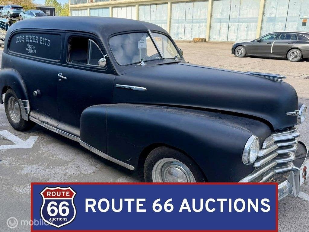 Chevrolet Stylemaster Sedan Delivery | 1948 | Route 66 Aucti, Auto's, Chevrolet, Zwart, Bedrijf, Handgeschakeld