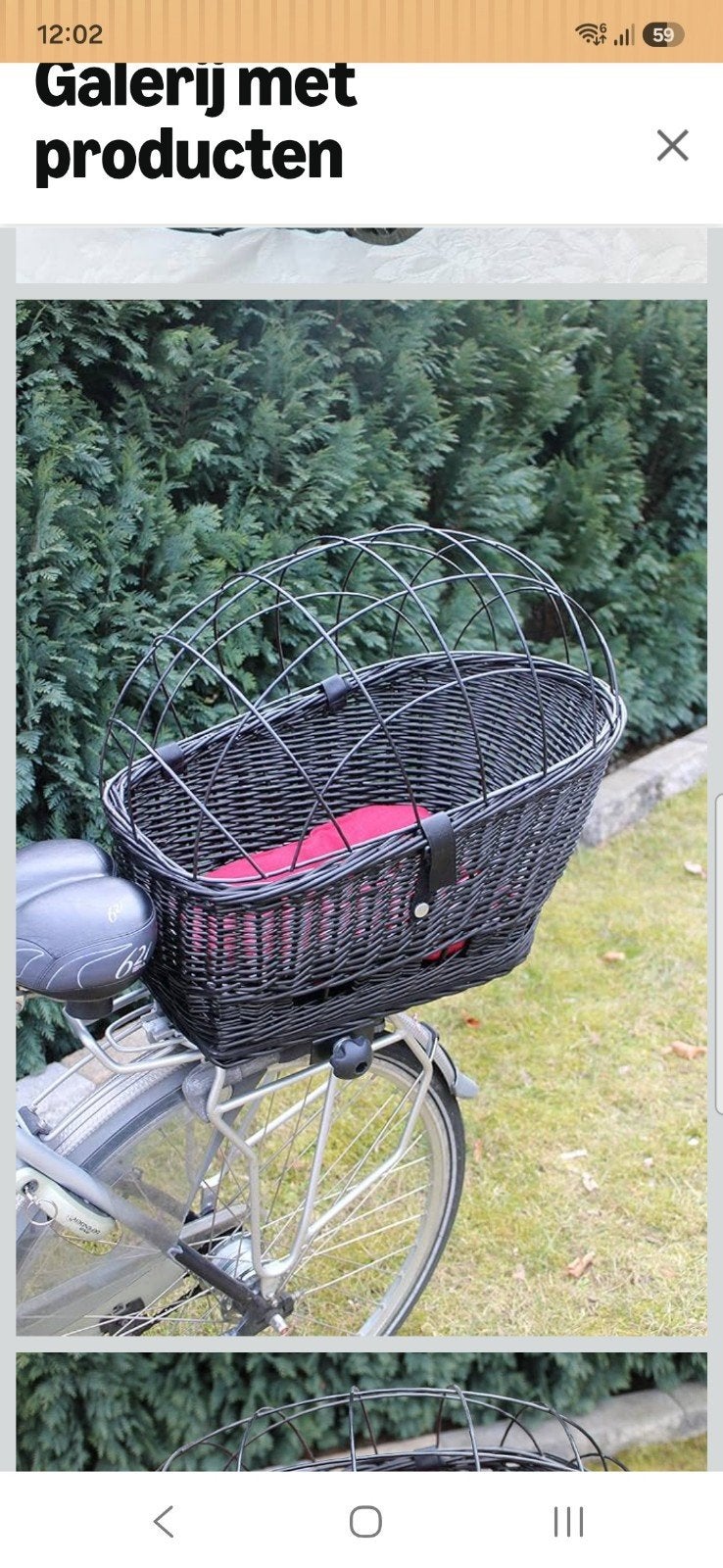 Hondenfietsmand voor bagagedrager, Ophalen, Hondenfietsmand