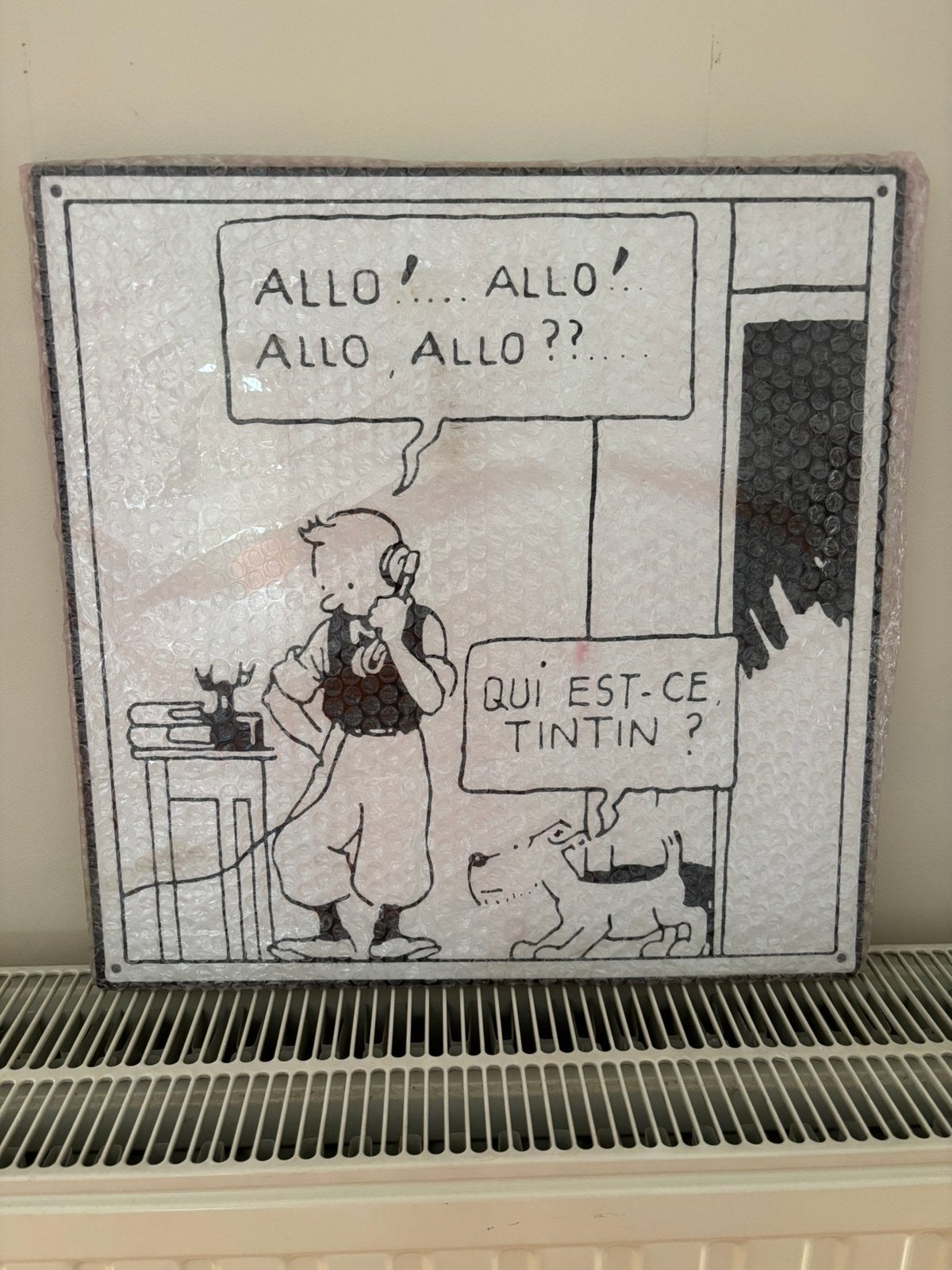 Echt geëmailleerd bord van Kuifje, Verzamelen, Ophalen of Verzenden