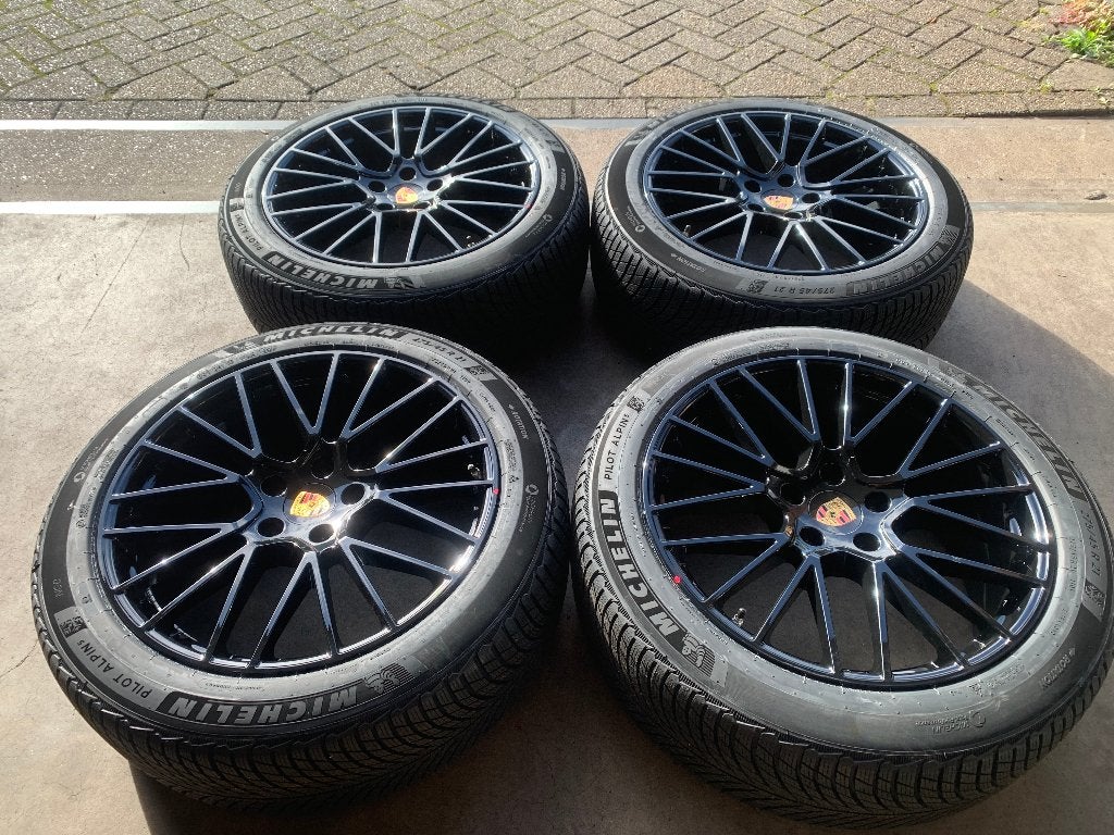 NOUVELLES JANTES PORSCHE CAYENNE + PNEUS  275 45 R21 TPMS, Enlèvement ou Envoi, Utilisé, Porsche