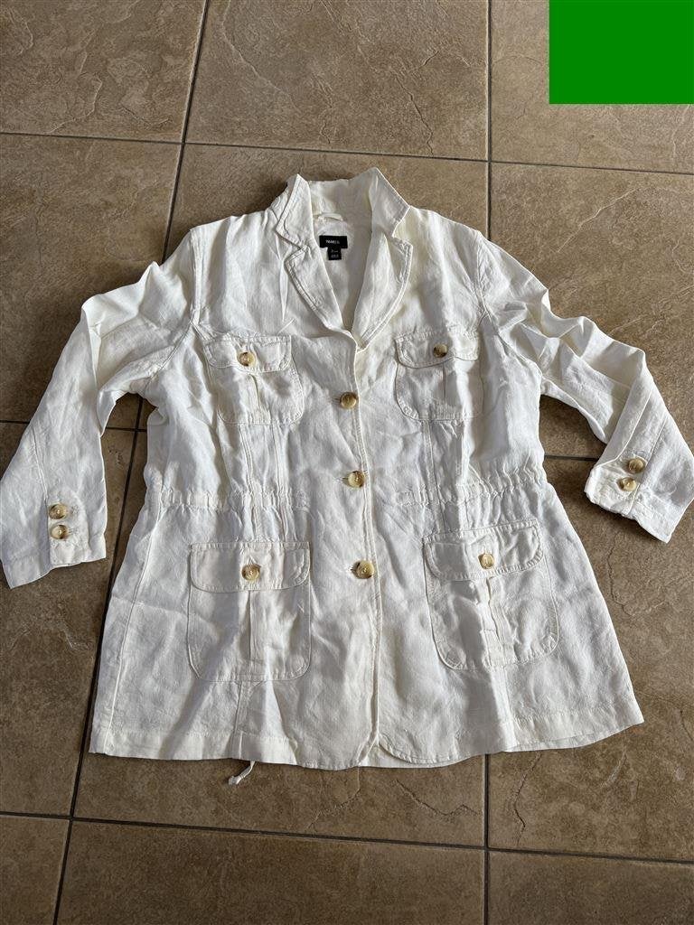 H&M linen cream safari jkt eu52, Ophalen of Verzenden, Zo goed als nieuw