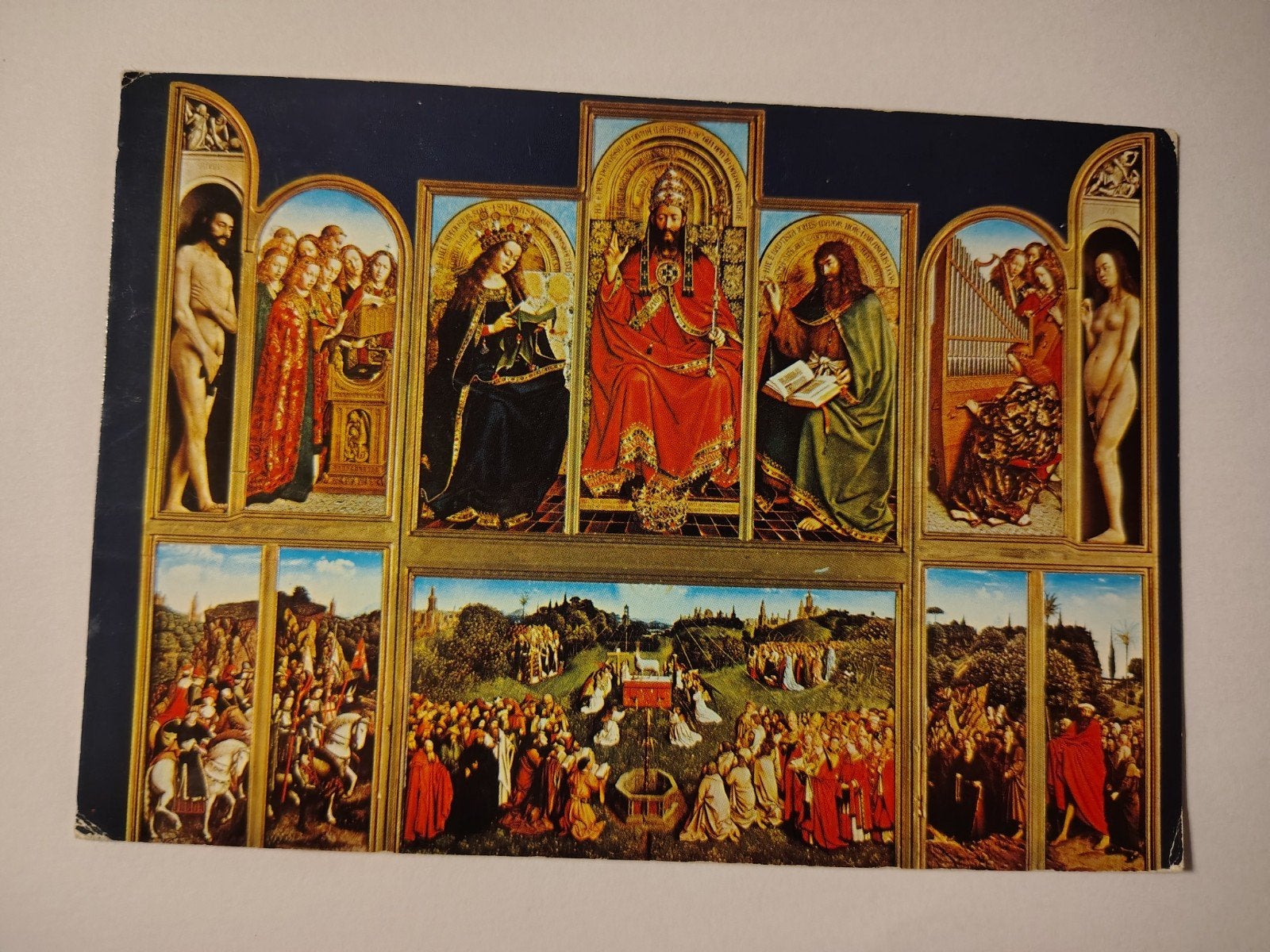 Gand St Baafs L'AGNEAU DE DIEU - H. & J. Van Eyck (1420-1432, Enlèvement ou Envoi