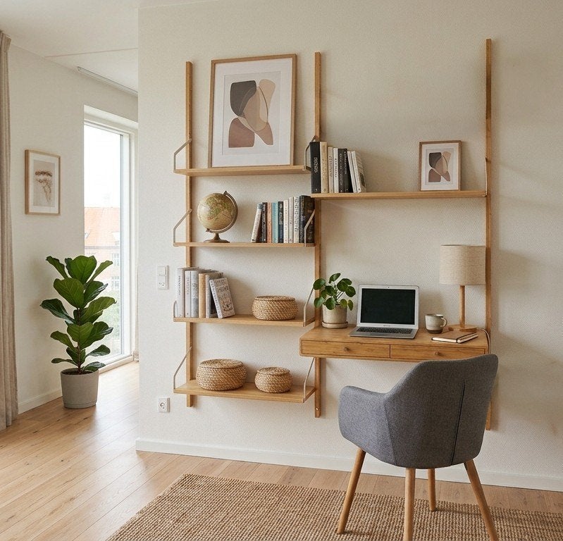 Svalnas IKEA rek combinatie (perfecte staat) in bamboe, Ophalen, Met plank(en), 150 tot 200 cm, Zo goed als nieuw