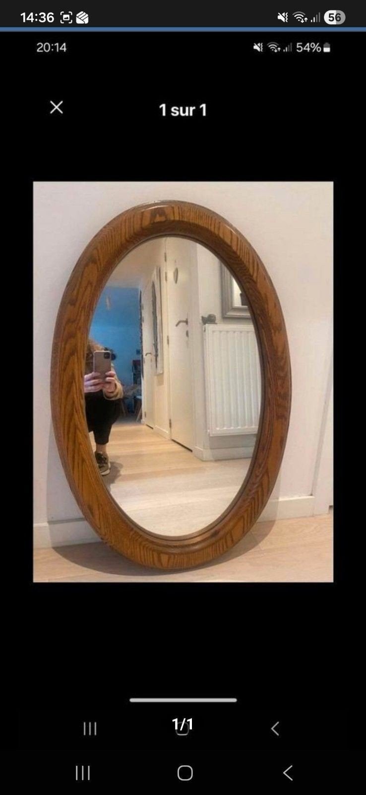Ancien miroir, Antiquités & Art, Enlèvement, Ovale