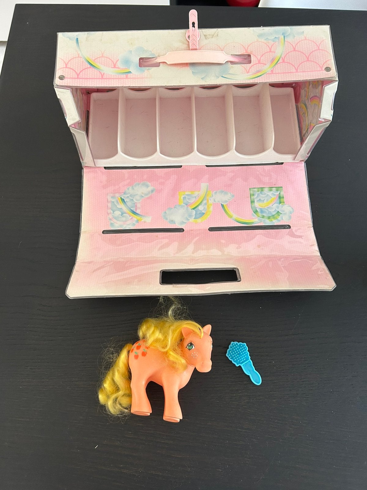 My Little Pony, draagkoffer en Applejack uit 1993, Kinderen en Baby's, Ophalen of Verzenden, Gebruikt
