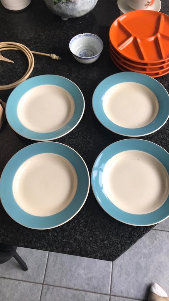 4 soepborden voor 0,5e, Antiek en Kunst, Ophalen of Verzenden
