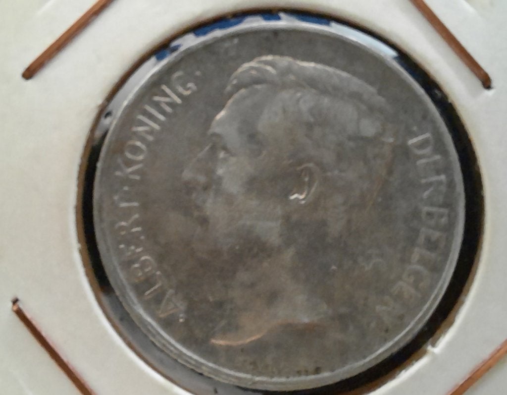 zilveren munt Albert 2 frank Vlaams 1911, Zilver, Ophalen of Verzenden, Losse munt, Zilver
