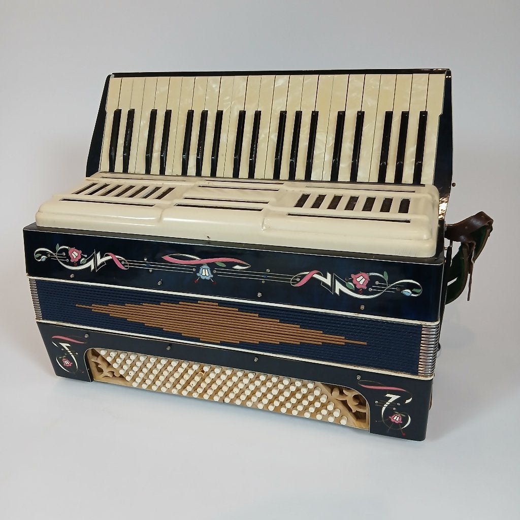 accordeon, Gebruikt, 80-bas, Met koffer, Toetsaccordeon