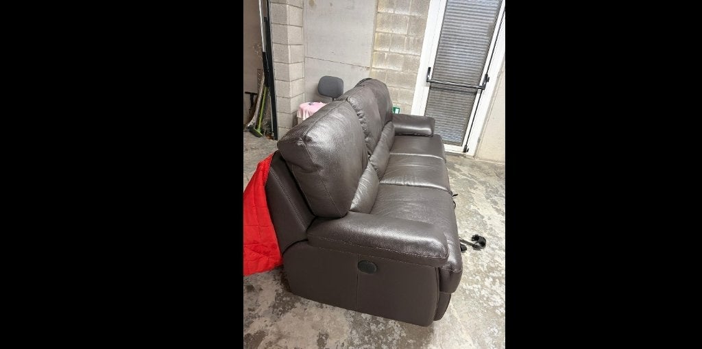 Fauteuil de trois places en cuir, Enlèvement, Comme neuf, Cuir