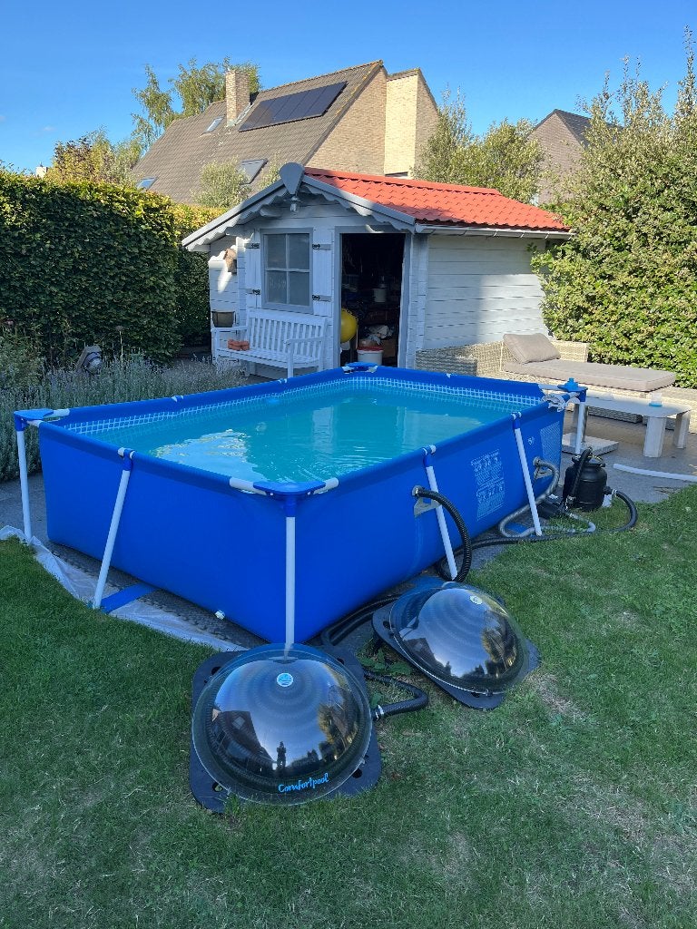 Zwembad Intex 300x200 met filterpomp en 2 zonnecollectoren, Tuin en Terras, Ophalen, Gebruikt, Opzetzwembad, 200 tot 400 cm