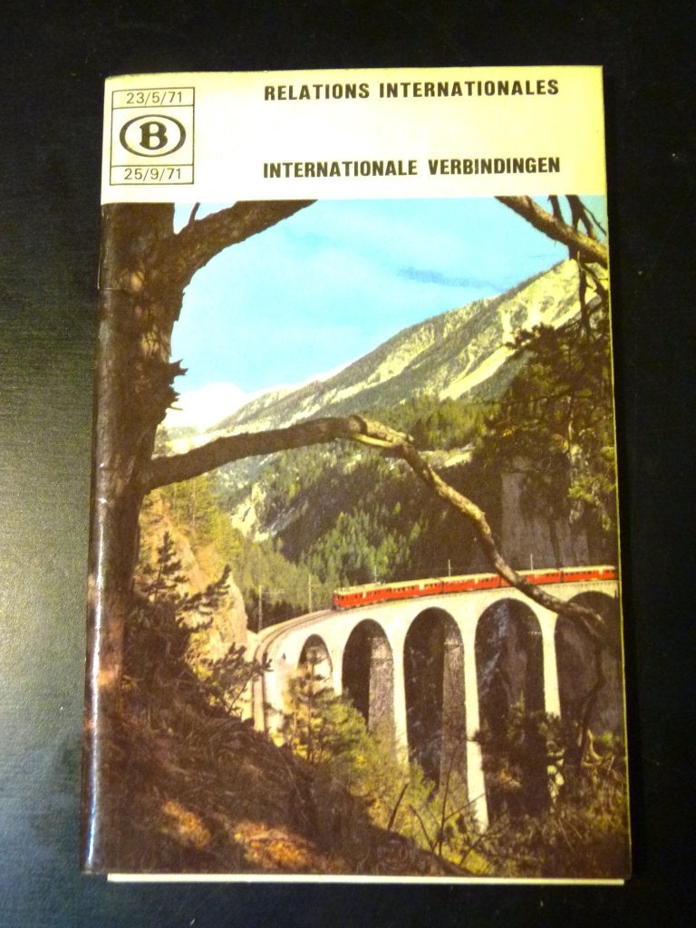 Indicateur International SNCB de poche - Été 1971 + Carte, Collections, Enlèvement ou Envoi, Utilisé, Train, Autres types