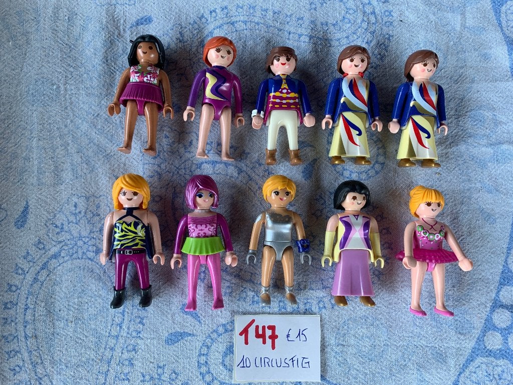 PLAYMOBIL: T47: LOT 10 CIRCUSFIGUREN, Losse onderdelen, Ophalen of Verzenden, Zo goed als nieuw, City life