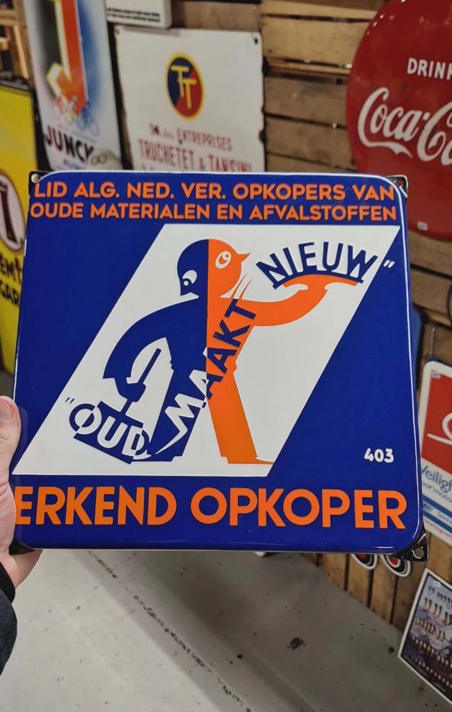Emaille Bord - Erkend Opkoper, Enlèvement ou Envoi, Neuf, Panneau publicitaire