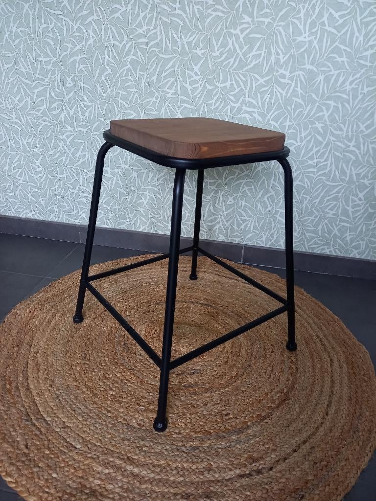 Tabouret style ‘atelier vintage’., Maison & Meubles, Enlèvement, Comme neuf, Fer