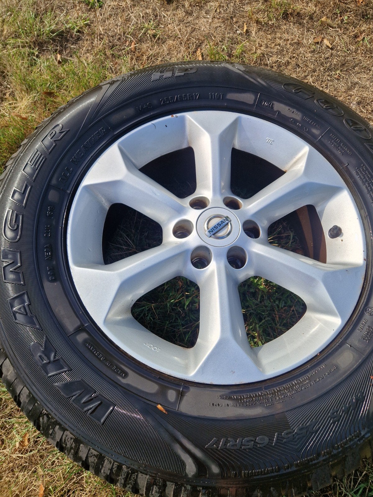 4x nissan velgen aluminium 6x114,3, Ophalen, Band(en)
