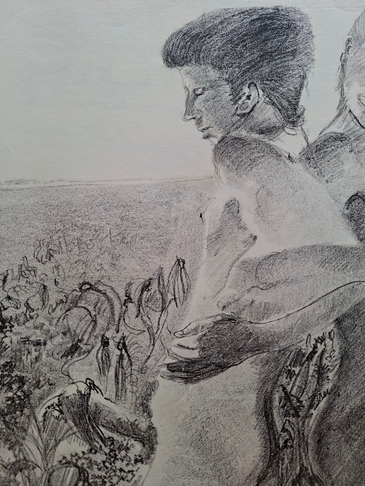 DE BRUYNE Dees "Twee naakte mannen " litho, Numéroté, Enlèvement ou Envoi
